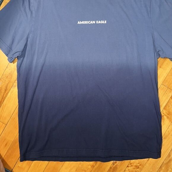 American Eagle AE Cotton Short Sleeve Tee Shirt Ombré Blue size XL - Picture 5 of 8